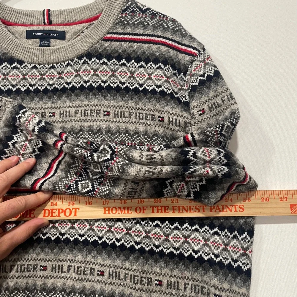 Tommy Hilfiger Fair Isle Sweater XXL Luxury‎ Blend Wool Cotton Blend Menswear